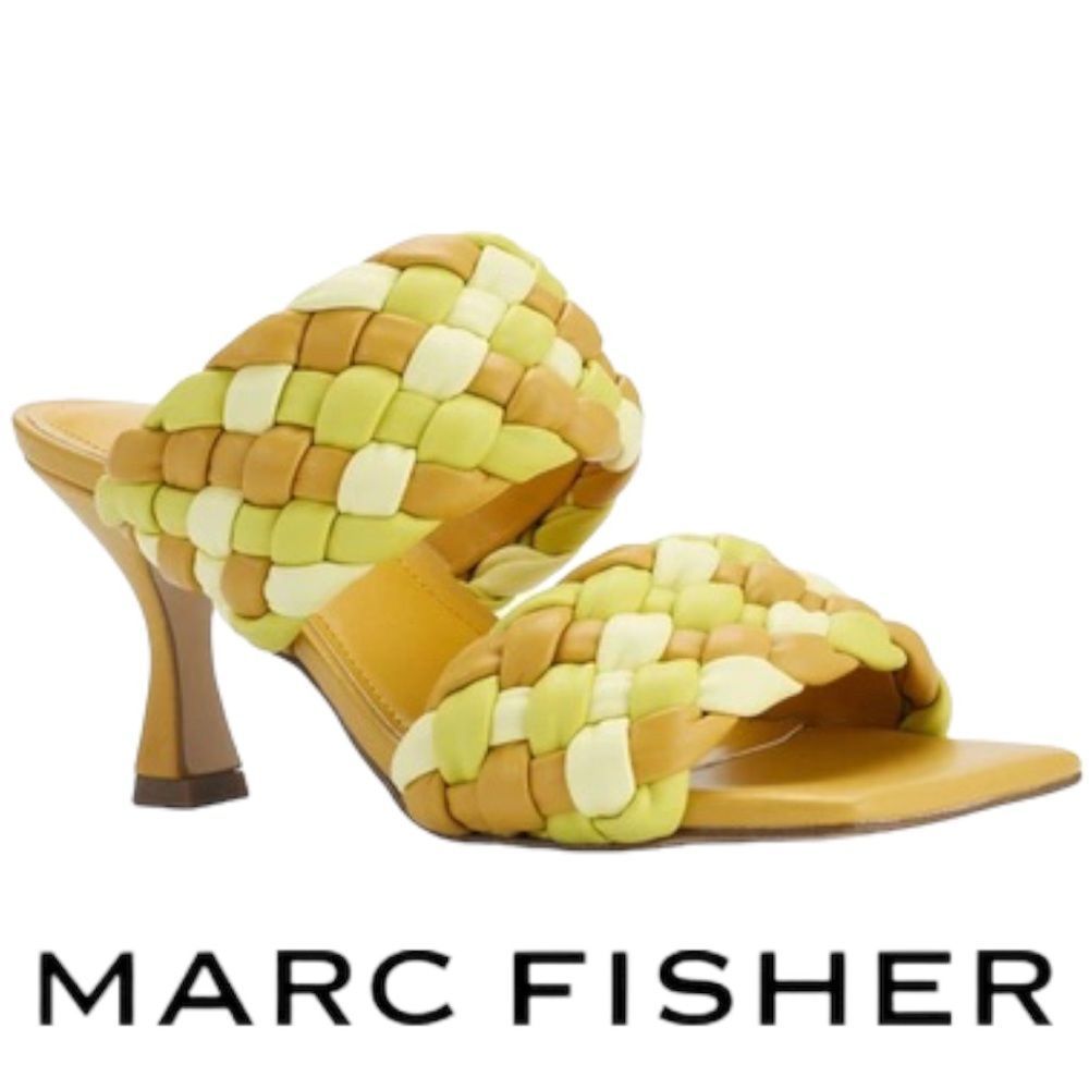 Marc Fisher Toree Square Toe Slide Mule Sandal Size 7.5